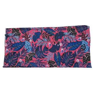 Pink With Blue Leafs Thermal Function Tube Neck Snood/Gator